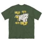 LalaHangeulの白虎の仔　ハングル版　バックプリント Big T-Shirt