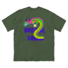 LalaHangeulのORIENTAL DRAGON（龍）英字 バックプリント ビッグシルエットTシャツ