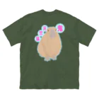 LalaHangeulの鬼天竺鼠(カピバラ) バックプリント Big T-Shirt