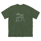 めぇめぇ羊の鳥獣Fighter ビッグシルエットTシャツ