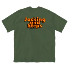 HOUSE DANCE MANIAのJACKING AND STEPS Double Print ビッグシルエットTシャツ