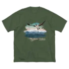 雁花工房（寄付アイテム販売中です）の栗駒山とシジュウカラガン（寄付付き） Big T-Shirt