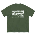 山形屋米店の白版＿巌流島の闘い(the duel at Ganryu-jima Island) ビッグシルエットTシャツ