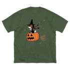 Mizna WadaのThe Pumpkin Riding Witch ビッグシルエットTシャツ