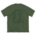 温泉グッズ@ブーさんとキリンの生活の療養泉の種類と特徴（黒・前面） Big T-Shirt