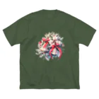 Stellaの水彩画タッチの幸せな音色を奏でるクリスマスベル ビッグシルエットTシャツ