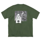 Charamaru Marketの重なる猫（お団子） ビッグシルエットTシャツ