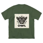 kotpopのOwl and knowledge ビッグシルエットTシャツ