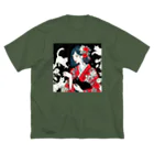 cocoa8877のネコ三昧（黒い空間・浮世絵風） Big T-Shirt