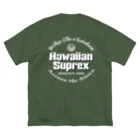 ハワイスタイルクラブのHawaiian Suprex WHT logo ビッグシルエットTシャツ