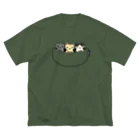 すとろべりーガムFactoryの猫たち専用ポケット ビッグシルエットTシャツ