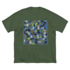 WAMI ARTの猫迷彩blue Big T-Shirt