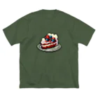 どっと屋のレッドベルベットケーキ ビッグシルエットTシャツ