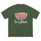 けリこのえりんぎ。のスイカ　Tane ga Mendo! Big T-Shirt