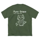 Pure Grape のcat T カラーver ホワイト ビッグシルエットTシャツ