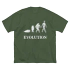 Riveredストアの足ザラシ"EVOLUTION" ビッグシルエットTシャツ