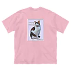 nekousagi*∩..∩のトラミ兄ちゃん自画像？ラベンダー【nekousagi*∩..∩ロゴ入り】 ビッグシルエットTシャツ