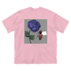 バーバラの薔薇と蜂　青グレー Big T-Shirt