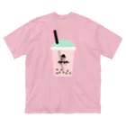 きこりのこしかけグッズショップのタピオカはじめました ビッグシルエットTシャツ