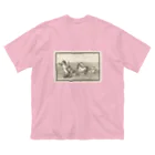 J. Jeffery Print Galleryの天使のイルカ車レース ビッグシルエットTシャツ