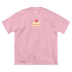 あいのショートケーキのほほえみくまさん ビッグシルエットTシャツ