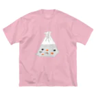 NIKORASU GOの祭りデザイン「金魚すくい」 ビッグシルエットTシャツ