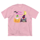 Lily bird（リリーバード）の楽しいハロウィン文鳥ず ビッグシルエットTシャツ