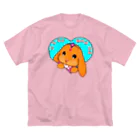 LalaHangeulのロップイヤーラビット　韓服お正月バージョン ビッグシルエットTシャツ