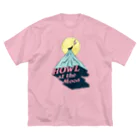 LONESOME TYPE ススの🌕月に吠える🐺（HOWL at the Moon） ビッグシルエットTシャツ