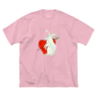 KUSUKUSU-COMPANYのうさぎ ビッグシルエットTシャツ