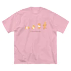 mugiのモルモット進化論（水彩） ビッグシルエットTシャツ