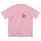 南風酒場Jahmin’のJahmin 麻柄 logo ビッグシルエットTシャツ