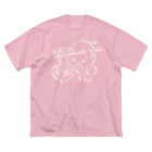 ヌトグランのミミハシ・らぁめん　白インク Big T-Shirt