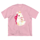 しず華＊(カラー･リボンボン)のぬいぐるみぎゅっ Big T-Shirt