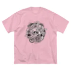 ＊ユキンコアート＊の第三惑星第三者イラスト(黒) ビッグシルエットTシャツ