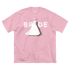 ペアTシャツ屋のシバヤさんのペア(BRIDE)ドレス_白_FW Big T-Shirt