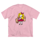 ツナミカンのレトロガール ビッグシルエットTシャツ