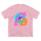 手描きのエトセトラの戯れるウサギ ビッグシルエットTシャツ