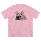 揺れるブヒ犬 Wiggly Pooch のふて寝のフレブル Big T-Shirt