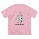 ONEのねこのミーちゃん(ピクニック白黒) ビッグシルエットTシャツ