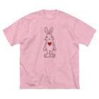 Mock’n Rollの熱いハートを胸に宿したうさぎちゃん Big T-Shirt