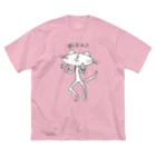 狸の遠吠えのあくむネコ ビッグシルエットTシャツ