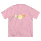 小桜森のコザクラとフルーツ ビッグシルエットTシャツ