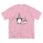 さくらい屋のカラーコーンペンギン(白黒) ビッグシルエットTシャツ