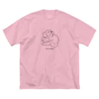 YamamoriMeidoのあごかゆトイプードル ビッグシルエットTシャツ