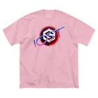 IOST_Supporter_CharityのIOST【ホッパーデザイン】グラデーション（紫） ビッグシルエットTシャツ