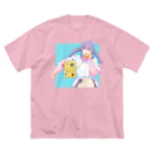 こだまちゃん起きるの槌井こだま　ノスタルジックテレフォン ビッグシルエットTシャツ