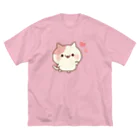 DECORのラブリーなにゃんこ　投げキッスver. ビッグシルエットTシャツ