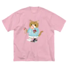 CAT'EM キャッテム　スニーカーを履いた猫のブランドのBALLOON CAT　スニーカーを履いた猫のブランド ビッグシルエットTシャツ