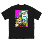 MOG WORK'sの風神雷神現代屏風 ビッグシルエットTシャツ